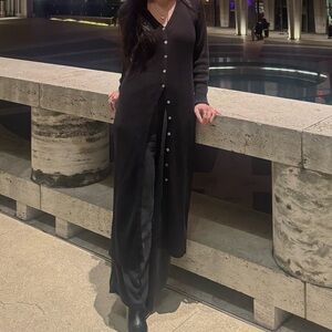 Vintage Gap Black Button-Front Sweater Dress